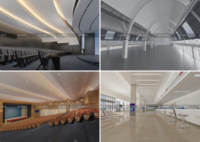 輕質微粒吸聲闆的天花吊頂造型藝術